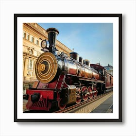 Firefly Intricate Steampunk Locomotive At Victorian London Station 63892 (2) Art Print