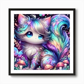 A lover of cute cats in mixed colors Art Print