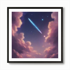 Shooting Star In The Sky Art Print