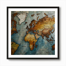 World Map 13 Art Print