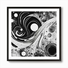 Black and White Abstract Art 32 Art Print