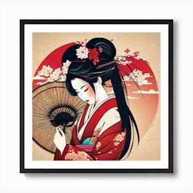 Geisha 136 Art Print