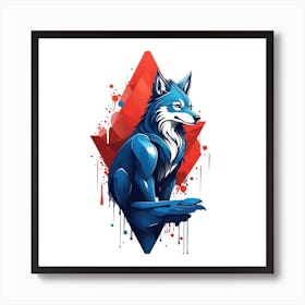 Blue Fox Art Print