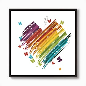 Rainbow Heart Art Print