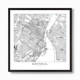 Montreal Map Art Print