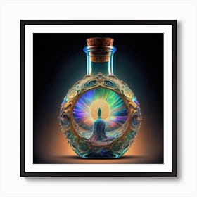 A Soul Trapped In A Beautiful Iridescent Middle Art Print