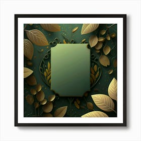 Frame With Leaves Art Print