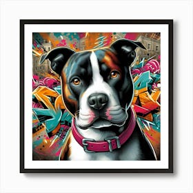 Graffiti Dog Art Print