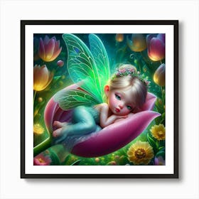 Sleepy Fairy Art Print