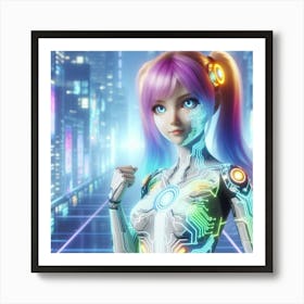 Futuristic Girl 3 Art Print