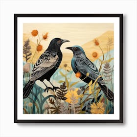 Bird In Nature Cowbird 1 Art Print