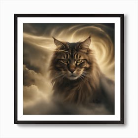 Cat In The Clouds Art Print