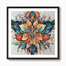 Psychedelic Flower Art Print