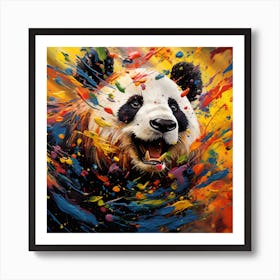 Panda Splash 1 Art Print