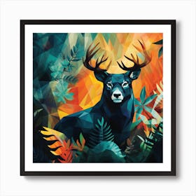 Deer In The Forest 3 Art Print