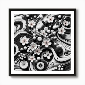 Black And White Swirls Art Print