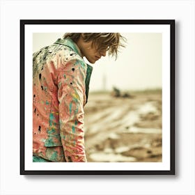 Young Man In A Colorful Jacket Art Print