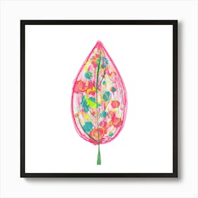 Watercolour Leaf - Abstract Art Print