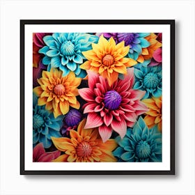 Dahlias 2 Art Print