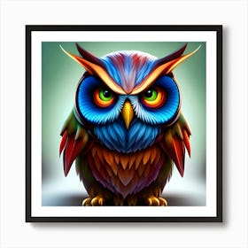 Colorful Owl 21 Art Print