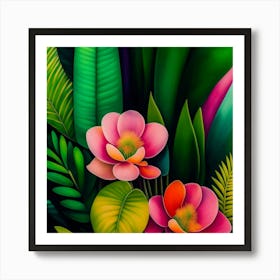 Tropical Flowers 2 Art Print