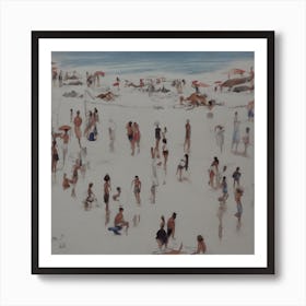 People At The Beach Art Print