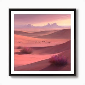 Desert Bloom: A Defiant Flame Against the Monotone Art Print