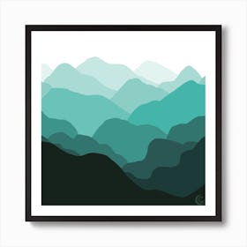 Carefree 2010 Turquoise (Layers) Art Print