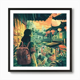 Chinese City Art Print