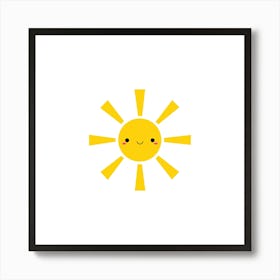 Cute sun printable art, smile sun print for Kids room, Sun poster, Kids playroom poster, Nursery sun wall art Downloadable file 7 Art Print