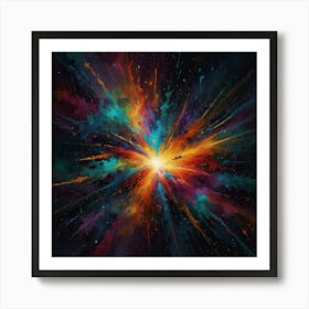 Abstract Representation Of A Cosmic Explosion Art Print