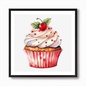Cupcake With Cherry 3 Art Print