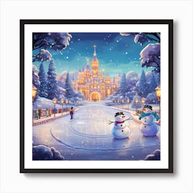 Disney Winter Wonderland Art Print