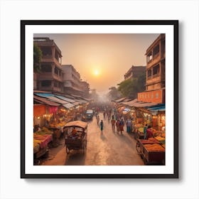 Indian Market Art Print