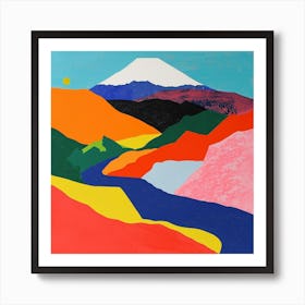 Colourful Abstract Fuji Hakone Izu National Park Japan 4 Art Print