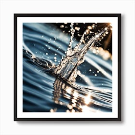 Sparkling Water Splash Art Print