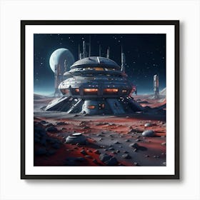 Orbiting Alien Horizons Art Print