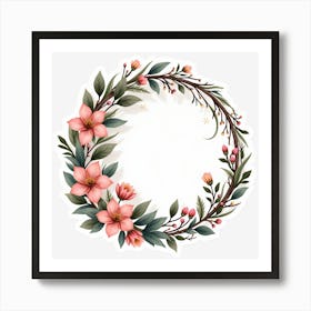 Floral Wreath 15 Art Print