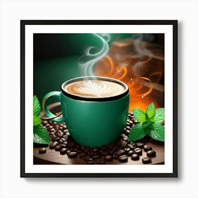 Coffee And Mint Art Print