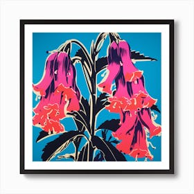 Bluebell 2 Pop Art Illustration Square Art Print