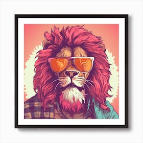 Hip Hop Lion Art Print