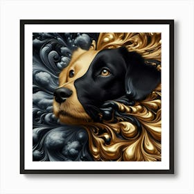 Abstract Dog Painting Art Print