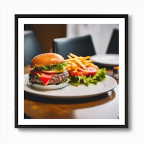 Burger And Fries 6 Art Print