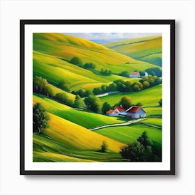 Green Hills 7 Art Print