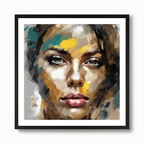 Portrait Of A Woman Oil Painted Art Print