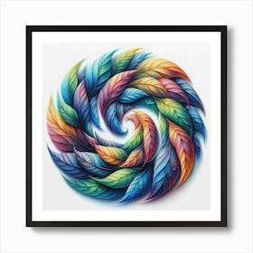 Spiral Of Feathers Art Print