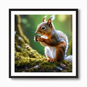 Squirrel In The Forest 278 Art Print