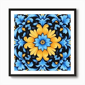 Russian Floral Pattern Art Art Print