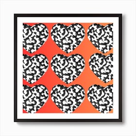 Dalmatian Hearts Of Black And White Art Print