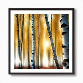Birch Trees 44 Art Print